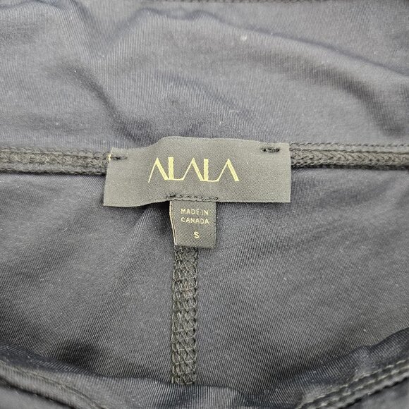 ALALA Black Mesh Zip Ankle Tights Women's S Activewear Athleisure Lounge Wear - Picture 6 of 12